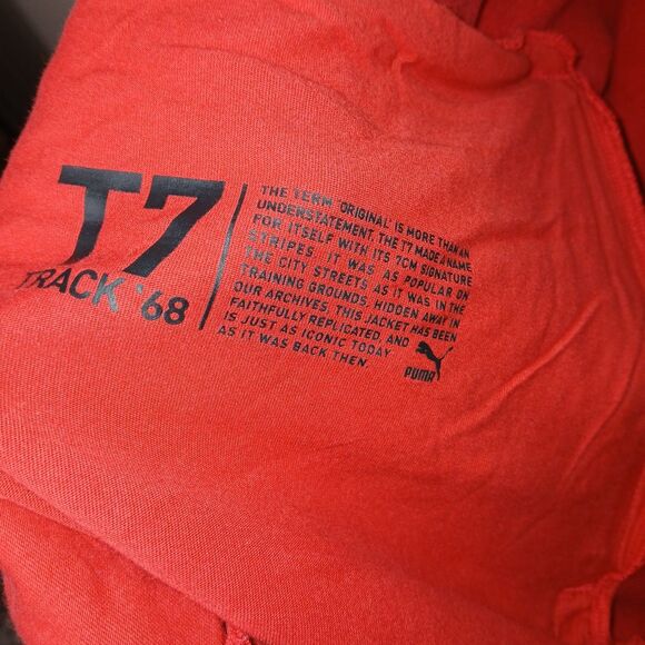 Men's Puma Red Black Full Zip Track Jacket Size 3XL Fall Spring Everyday Comfort - Picture 11 of 16